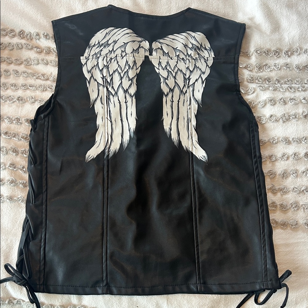 Walking Dead Daryl Dixon Youth Black Vest Costume